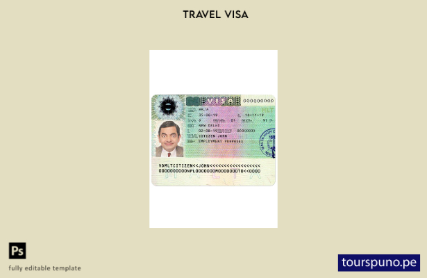Plantilla de visa para Malta lista para imprimir