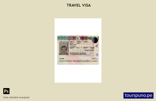 lista para imprimir plantilla de versión de visa de viaje a Camerún