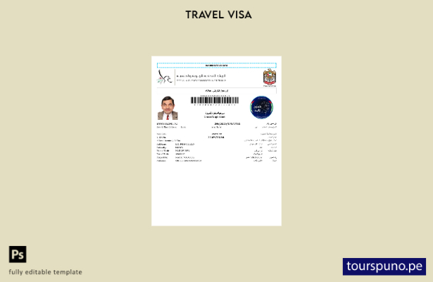 lista para imprimir plantilla de visa electrónica de los EAU en formatos Word  4