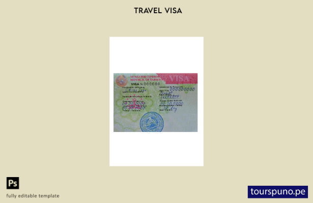 ready to print Tajikistan travel vis version template