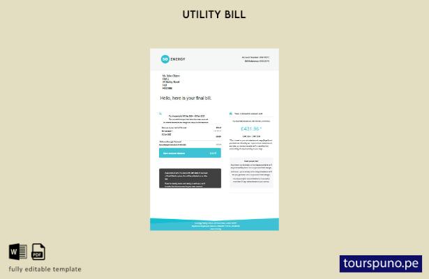 lista para imprimir plantilla de factura de servicios públicos de So Energy del