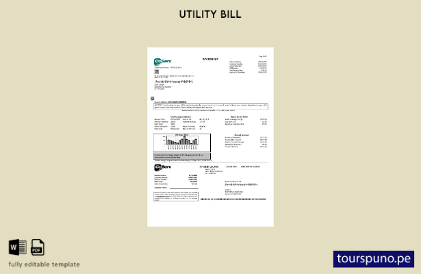 lista para imprimir plantilla de factura de servicios públicos de Texas CoServ d