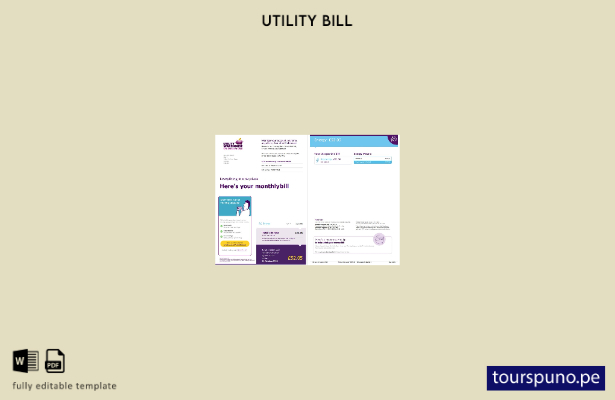 lista para imprimir plantilla de factura de servicios públicos de electricidad (