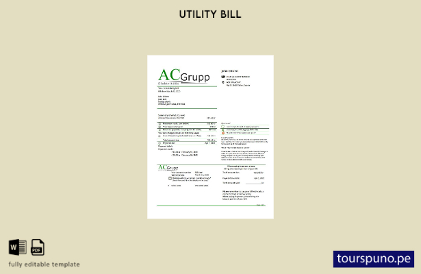 lista para imprimir plantilla de word   factura de servicios públicos de electri