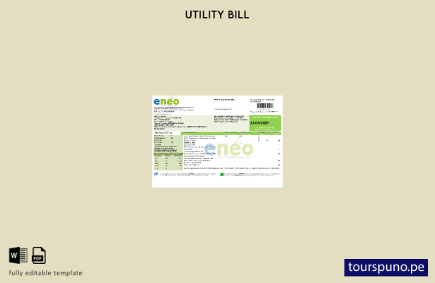 lista para imprimir plantilla wod de factura de servicios públicos de electricid