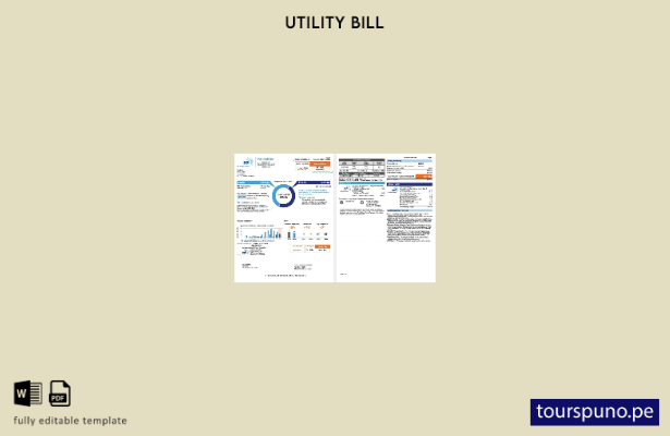 listo para imprimir la factura de servicios eléctricos PPL de EE. UU. Pensilva 1