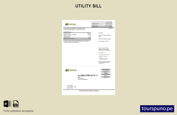 listo para imprimir plantilla de factura de servicios públicos de electricida 14