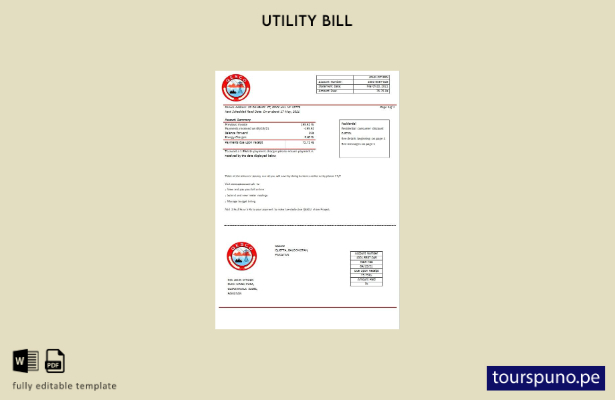 listo para imprimir plantilla de factura de servicios públicos de electricidad 8