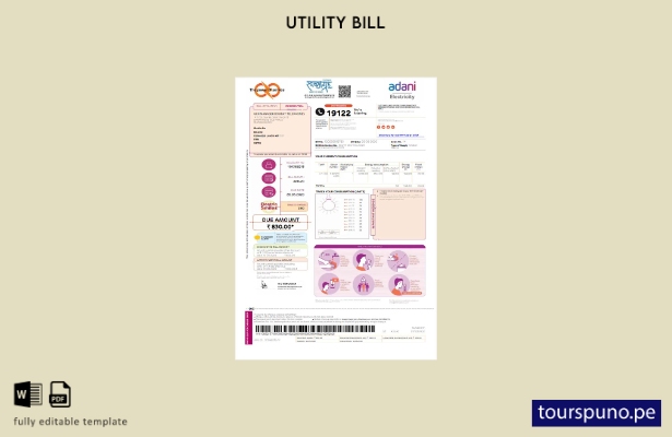 listo para imprimir plantilla de word   factura de servicios públicos de elec 28