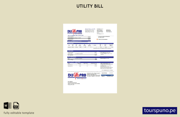 listo para imprimir plantilla de word   factura de servicios públicos de gas d 6